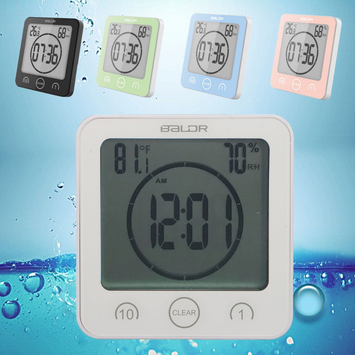 Mini Clear Digital LCD Display Suction Cup Car Home Indoor Auto Clock Portable