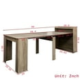 thumbnail image 3 of JOYSOURCE 20"-100" Extendable Dining Table with Storage Sideboard for 6-10 Person, Extra Long Transformer Table, Modern Multifunctional Conference Meeting Table with Extension Leaves Holder, Oak, 3 of 7