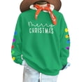thumbnail image 3 of Maplenight Christmas Sweatshirts for Women Merry Christmas Fleece Pullover Sweatshirts Holiday Vacation Graphic Tees Tops, 3 of 7