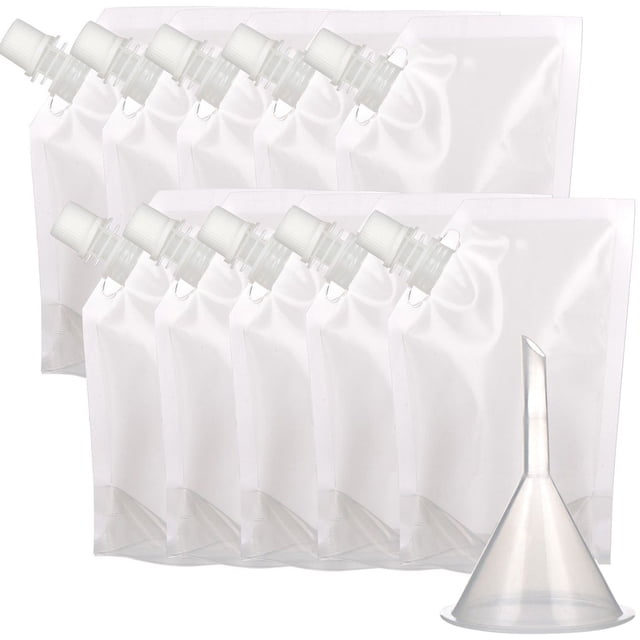 13 Flacons en Plastique pour Boissons Réutilisables Dissimulables avec Entonnoir; 13 Flacons en Plastique pour Boissons Réutilisables Dissimulables avec Entonnoir