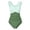 Green, variant on lnmuld Girls Swimsuit with Ruffled Skirt & Back Detail Size:7-8 Years