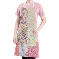 thumbnail image 5 of Pioneer Flower Floral Print Pattern Apron-Garden Aprons for Women with Pockets-Cotton Linen Waterproof Kitchen Cooking Gardening Aprons Adjustable for Kitchen,Cooking,BBQ and Salon 33x27 Inch, 5 of 7