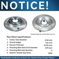 thumbnail image 6 of Detroit Axle - Brake Kit for Volkswagen Beetle Golf Jetta Replacement Drilled & Slotted Disc Brake Rotors Ceramic Brakes Pads : 11.02" Front and 9.13" Rear Rotors, 6 of 11