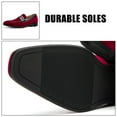thumbnail image 3 of Mens Velvet Loafers Dress Shoes Loafers for Men Tuxedo Suit Shoes, Red/24, 12 US, 3 of 5