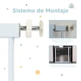 thumbnail image 3 of Kids Heroes Puerta de Seguridad Interior para Bebes y Perros - Reja para Escaleras y Puertas entre 76 y 83 cm - Incluye Extensión de 7 cm para un Ancho de 90 cm - Altura 78 cm - Blanco, 3 of 16