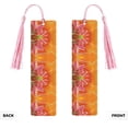 thumbnail image 2 of Kdxio Orange Flower Psychedelic Print Metal Tassel Bookmarks,Perfect Gift for Art Lovers and Bookworms Metal Bookmarks for Women, 2 of 8