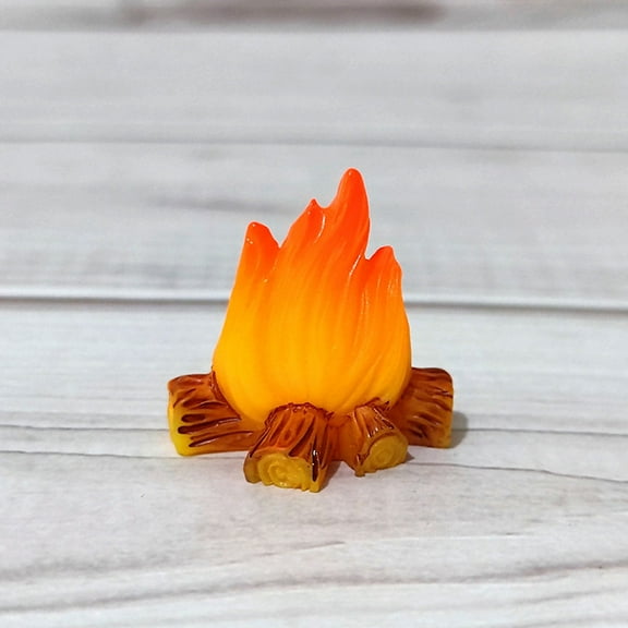 Hemoton  4 Pcs Fake Camp Fire Campfire Halloween Flickering Miniature
