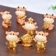 thumbnail image 4 of Gwong Decoración hogareña Fortune Año Nuevo Golden Bull Ornamentos Micro Paisaje DIY Decoración de escritorio Regalo Gwong 21052795, 4 of 7