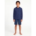 thumbnail image 2 of Ocean Gear Boys Long Sleeve Hooded Rash Guard Swim Top, Sizes 4-18, 2 of 4