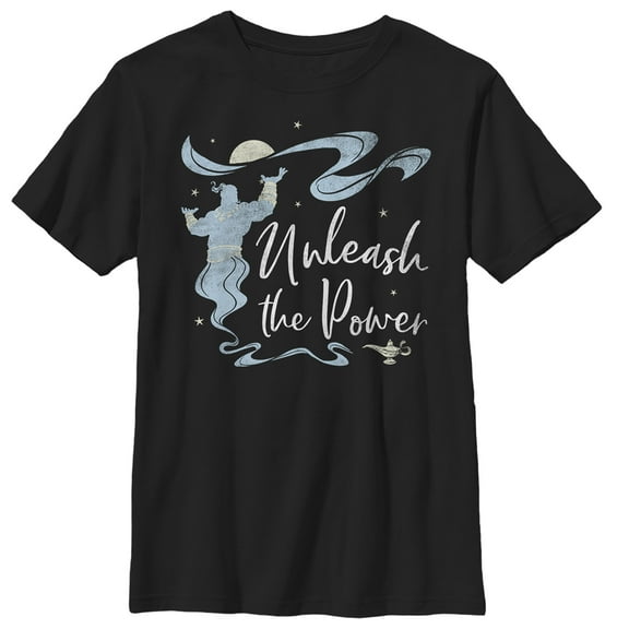 Boy's Aladdin Unleash the Genie Graphic Tee Black X Small