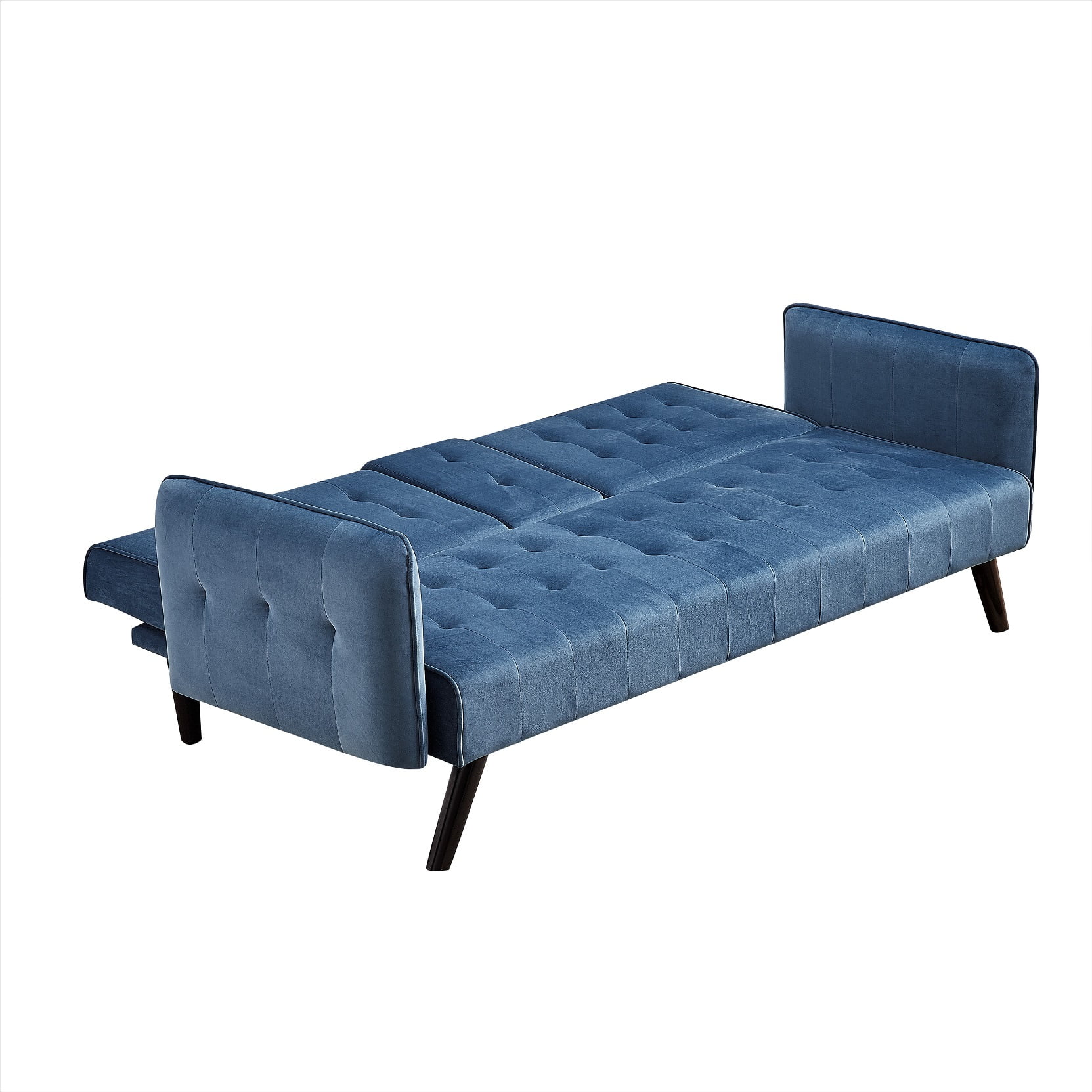 US Pride Furniture Beniamino 78'' Velvet Square Arm Sleeper, Twin Size
