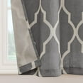 thumbnail image 5 of Curtainking Kitchen Curtains Moroccan Tile Printed Rod Pocket Tier Curtains 26x24 inch Farmhouse Lattice Cafe Curtains 2 Panels Charcoal Gray, 5 of 7