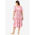 thumbnail image 2 of Only Necessities Plus Size Short Silky Lace-Trim Gown, 2 of 6