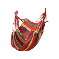 Indoor Outdoor Hanging Chair 51.18x39.37in | Cotton College Dorm Swings with Storage Bag | Lazy Cradling Chair for Balcony/Camping (Multicolor 1.65lb 150kg Capacity)