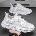thumbnail image 4 of Men'S Fashionable Dad Shoes for Spring,| Lightweight, Breathable, Thick-Soled ,Ideal for Running, Walking, and Evening Events Reflective Details Canvas Sneakers, 4 of 5