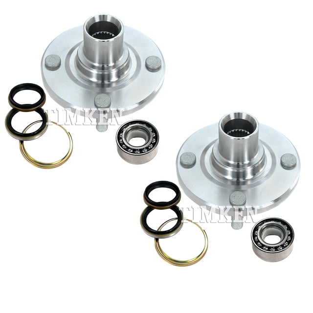 Pair Set of 2 Front Timken Wheel Bearing Hub Kit for Chevy Geo Toyota FWD No ABS
