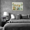 thumbnail image 2 of Floral Bathroom Wall Art Rustic Vase Butterflies Sunflowers Wall Decor Farmhouse Bottles And Plants Home Decor Vintage Glass Art Botanical Canvas Painting Prints for Restroom Bedroom 16"x12", 2 of 6