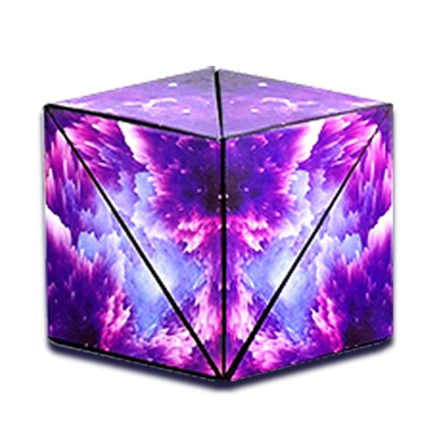 Caja de cambio de forma Educativo Alivio del estrés Desarrollo del cerebro Juegos de rompecabezas Cubo 3D para niños adultos Púrpura
