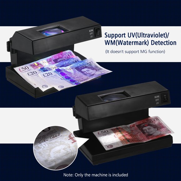 Money Checker,Tester Usd Euro Banknotes Notes Checker Usd Euro Pound Euro Pound Portable Bill Banknotes Notes Support Uv And Money Tester Usd And Watermark With Counterfeit Bill Wyan Siuke