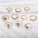 thumbnail image 5 of Baicccf Anillos Apilables De Oro Boho para Mujer Conjunto De Anillos De Nudillo De Oro Anillos De Flores De Luna De Estrella Simple para Niñas Adolescentes Anillos Estéticos Apilables Regalo, 5 of 5