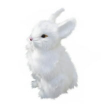 Gallickan Bunny Plush Toys for Girls, Realistic Rabbit Stuffed Animal Plushies, 9.4" Lifelike Bunny Toys Birthday Gifts for Women Boys Teens Age 3 , White