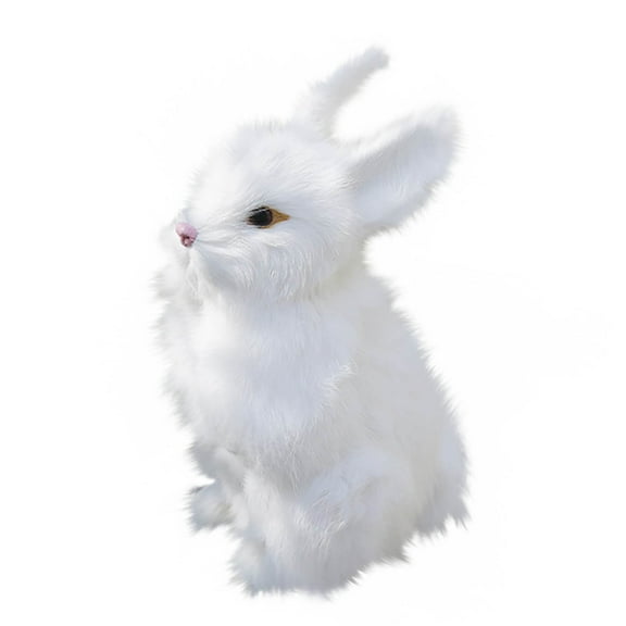 Gallickan Bunny Plush Toys for Girls, Realistic Rabbit Stuffed Animal Plushies, 9.4" Lifelike Bunny Toys Birthday Gifts for Women Boys Teens Age 3 , White