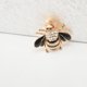thumbnail image 2 of Abeja broche esmalte lindo exquisito diamantonismo encantador romántico vendimia pechuga de la vendimia día de San Valentín broches para mujer regalo de joyería negro Noticed AP004693-02, 2 of 7