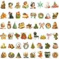 thumbnail image 2 of Wrapables Waterproof Christmas Vinyl Stickers for Water Bottles, Laptop, Phones, Skateboards, Decals for Teens, 100pcs Classic Xmas, 2 of 6
