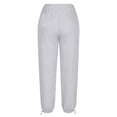 thumbnail image 5 of oqasdz Women Casual Joggers with Drawstring Waist Pocket Wide Leg Soft Comfort Solid Color Pants Work School Stretch Summer Dailywear, 5 of 5