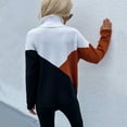thumbnail image 4 of Vedolay Womens Tops Womens 2023 Long Sleeve Neck Oversized Pullover Knit Sweater,Brown L, 4 of 5