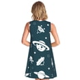 thumbnail image 2 of PAYOHTO Women's Sleeveless Dress Planets, Rockets And Stars Summer Dress Casual Floral Print Round Neck A Line Beach Short Sundress​ with Pockets​, 2 of 8