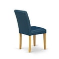 thumbnail image 6 of East West Furniture ABP4T55 - Set of 2 - Parson Chairs- Upholstered Dining Chairs Includes Wirebrushed Black Wooden Structure with Black Linen Fabric Seat and Simple Back, 6 of 8