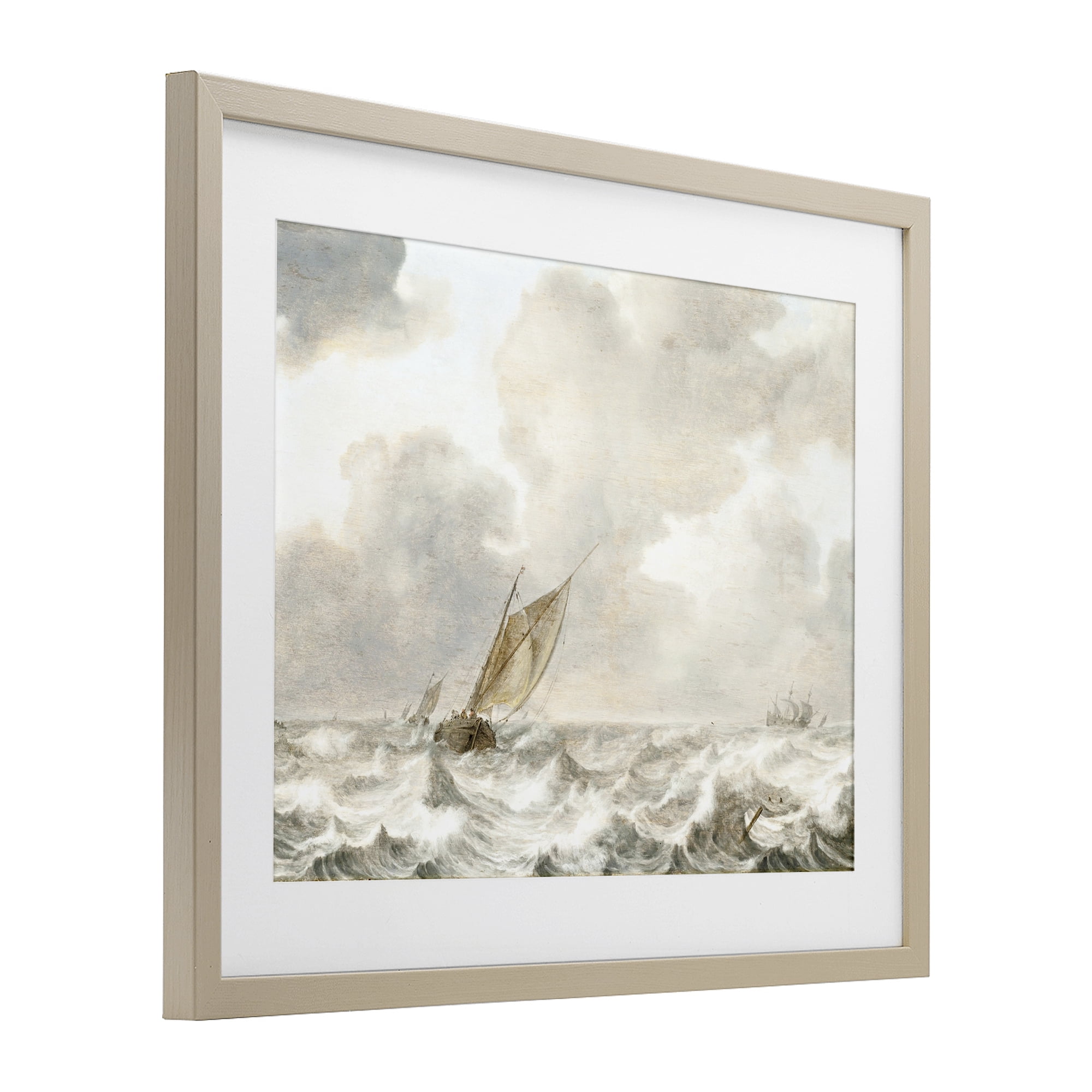 Stupell Industries Vintage Stormy Seas Birch Framed Print Under Glass, design by Leah Straatsma