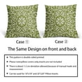 thumbnail image 6 of Lime Green Pillow Covers 20x20 Set of 2 Green Cream Bohemian Ethnic Carpet Boho Style Vintage Flower Print Decorative Throw Pillows Outdoor Square Cushion Cases Farmhouse Decor for Home Sofa Bed, 6 of 6