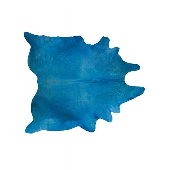 Home Decor Geneva Cowhide Rug | 1-Piece | Sky blue | 5'x7'
