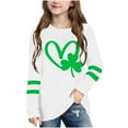 thumbnail image 2 of Kaemgyyd Toddler Baby Boy St. Patrick's Day T-Shirt Fashion Green Graphic Tee Teen Girls Long Sleeve Spring Top 3-14 Years, 2 of 5