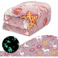 thumbnail image 1 of Luminous Fleece Plaid Blanket -1.52.0m Luminous Flannel Fleece Blanket Suitable for Children Boys Girls Adults, 1 of 5