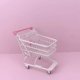 thumbnail image 2 of Inteprter Mini carrito de compras, carro de mano de mesa, supermercado, juguetes maravillosos para niños, adornos artesanales de simulación, Decoración del hogar rosa mixto, 2 of 6