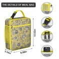 thumbnail image 3 of Floral Insulated Lunch Box Men Reusable Lunch Tote Bag with Side Pocket Portable Lunch Bag Work Camping, 3 of 6