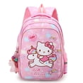 thumbnail image 2 of Mochila escolar de dibujos animados de Hello Kitty para niños, estudiantes de escuela primaria, mochilas de grado 1-3, guardería, bolsa de clase grande para niños y niñas Fivean unisex, 2 of 2