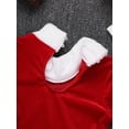 thumbnail image 6 of iEFiEL Kids Girls Christmas Miss Santa Costume Velvet Figure Skating Dance Leotard Dress, 6 of 7