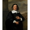 thumbnail image 2 of Ferdinand Bol 12x14 Black Ornate Wood Framed Double Matted Museum Art Print Titled: Quirinus Stercke (1658), 2 of 5