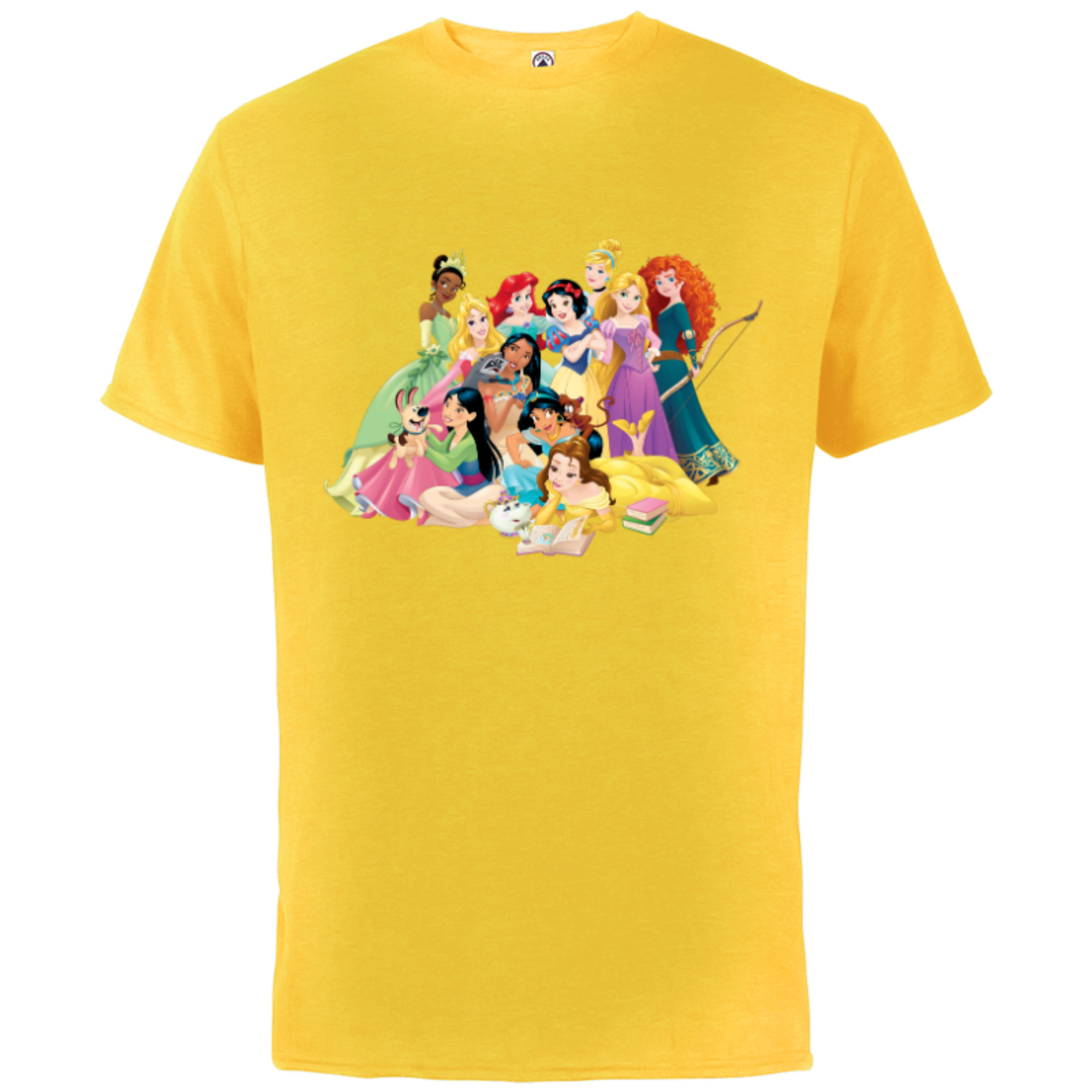 Disney Princess Group Photo Short Sleeve Cotton TShirt for Adults