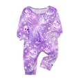 thumbnail image 2 of Family Halloween Pajama Set Long Sleeve Crew Neck, Soft Halloween Family Pajamas with Crystal Ball Skull Print, Cool Matching Halloween Pajamas Sleepwear, 2 of 4