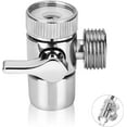 thumbnail image 1 of Desviador de grifo de ducha de 3 vías con cierre, adaptador de latón cromado, válvula desviadora de ducha para fregadero de cocina o baño, lavadora M22 x M24, 1 of 5