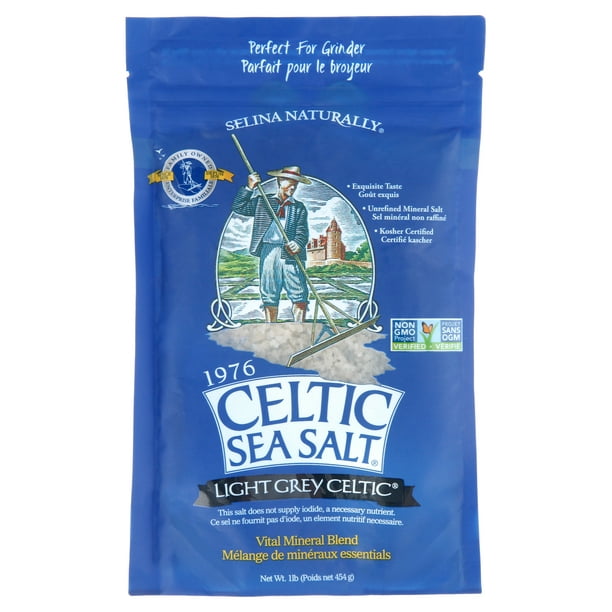 Celtic Sea Salt Light Grey Coarse Sea Salt 16 Oz Bag Walmart Com Walmart Com