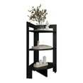 thumbnail image 3 of Depot E-Shop Akutan Side Table with 3 Shelves, 3 Legs, Black Wengue, 3 of 5