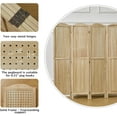 thumbnail image 3 of 4 Panel Freestanding Pegboard Display & Room Divider, 5 FT Foldable Privacy Screen - Portable Wooden Organizer for Craft Shows, Home Office, Retail Spaces, and Trade Events, 3 of 18