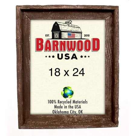 - BarnwoodUSA | Signature Picture Frame - 100% Up-cycled Reclaimed Wood (18x24, Espresso)