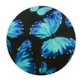 thumbnail image 2 of WERPE Washable for Home Kitchen Outdoor Decoration Beautiful Blue Butterfly Round Tablecloth White, 2 of 7